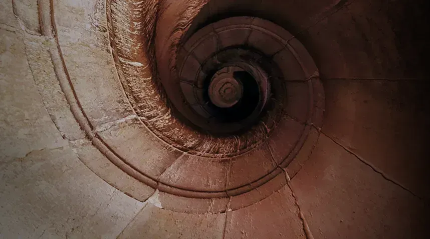 A close up of a spiral shaped object