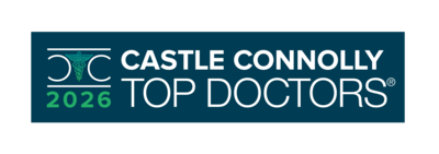 A logo featuring the text 'CASTLE CONNOLLY' and 'TOP DOCTORS®' with the year '2026' displayed prominently. The logo includes a stylized medical symbol above the text.