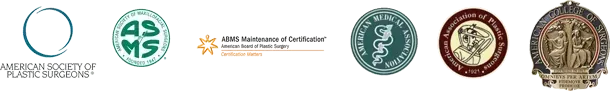 Professional medical association logos for Dr. Bradley Robertson, including ASMS and board certification seals.