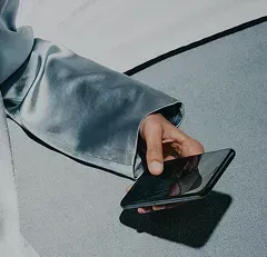 A person holding a phone