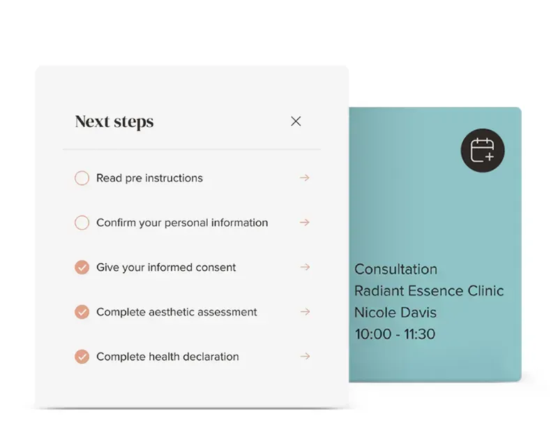 Adoreal app showing care journey guidance