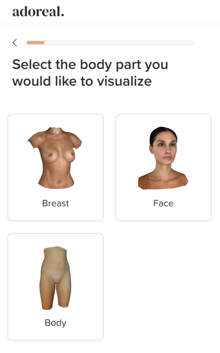 The Adoreal 3D visualization tool interface — used for the 'See it before you decide' journey step.