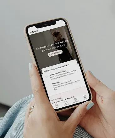 Mobilskärm som visar en app för personlig utveckling och tillväxt