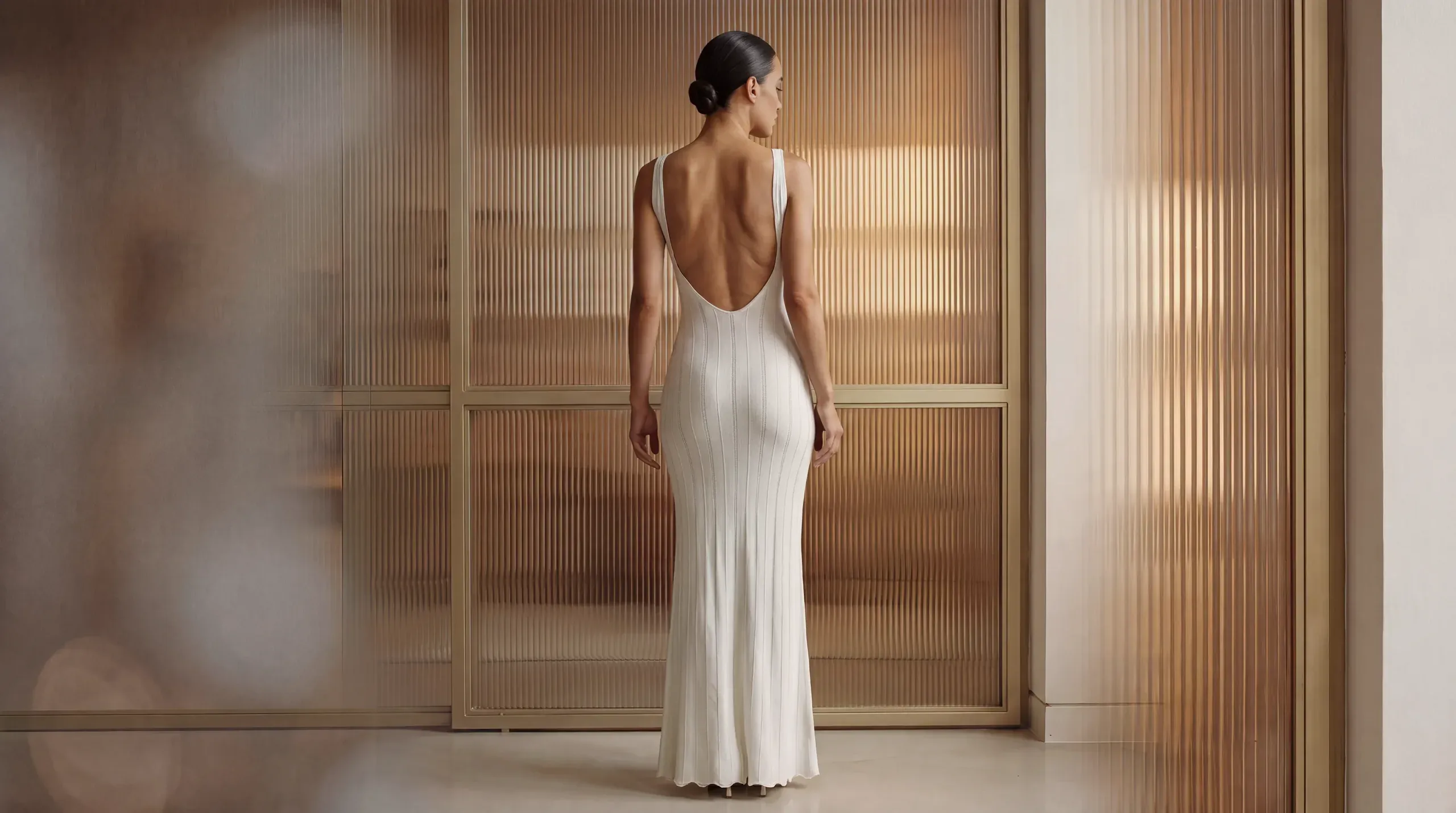 Silhouette of a body in soft backlighting – body surgery at Skulpturkliniken