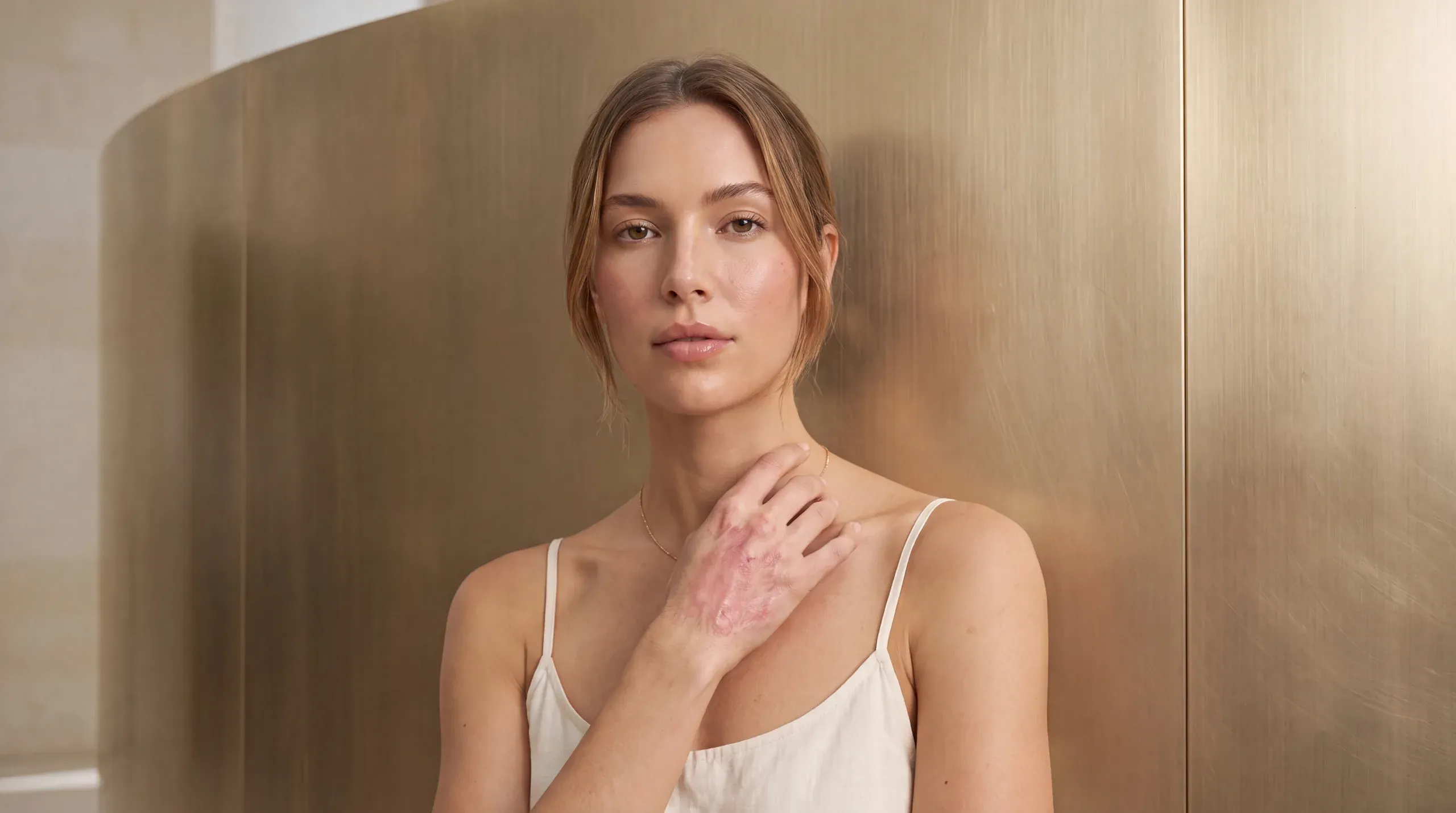 Woman listening attentively during a consultation – reconstructive surgery at Skulpturkliniken